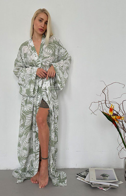 Cotton, linen robe