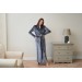 Gray velvet robe 