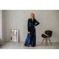 Navy velvet robe 