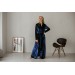 Navy velvet robe 