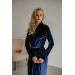 Navy velvet robe 