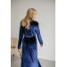 Navy velvet robe 