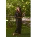 Feather black robe 