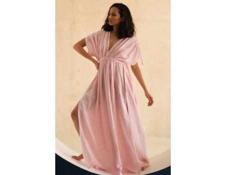 Pink Goddess gauze cotton dress 