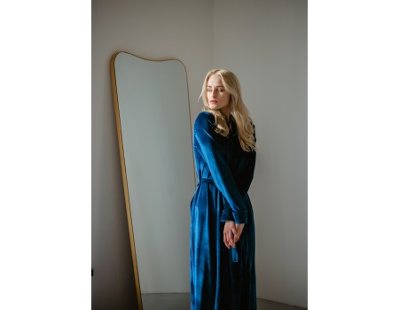 Teal velvet robe 