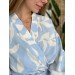 Kimono viscose robe with flowers 