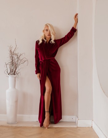 Claret velvet robe 